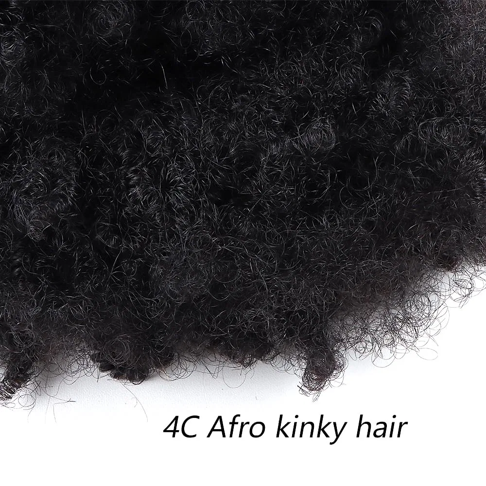 Тресс для афро-кудрей Orientfashion 4C из натуральных человеческих волос, 100 грамм, натуральный черный, 12 дюймов Orientfashion, Natural Black — фото 4