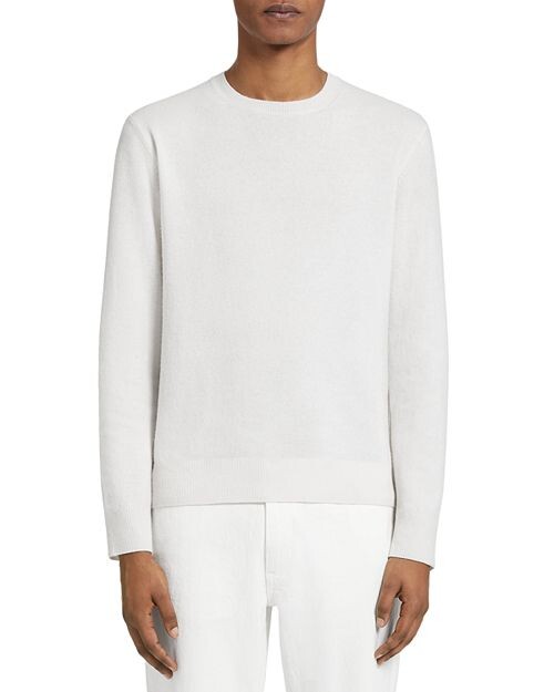 

Кашемировый свитер Oasi с круглым вырезом Zegna, цвет White