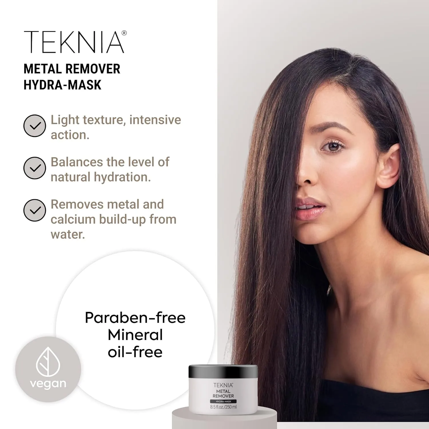 Маска для удаления металлов Lakmé Teknia Metal Remover Hydra Mask, маска для детоксикации волос от тяжелых металлов, средство для ухода за волосами при жесткой воде, 8,5 жидких унций. — фото 2