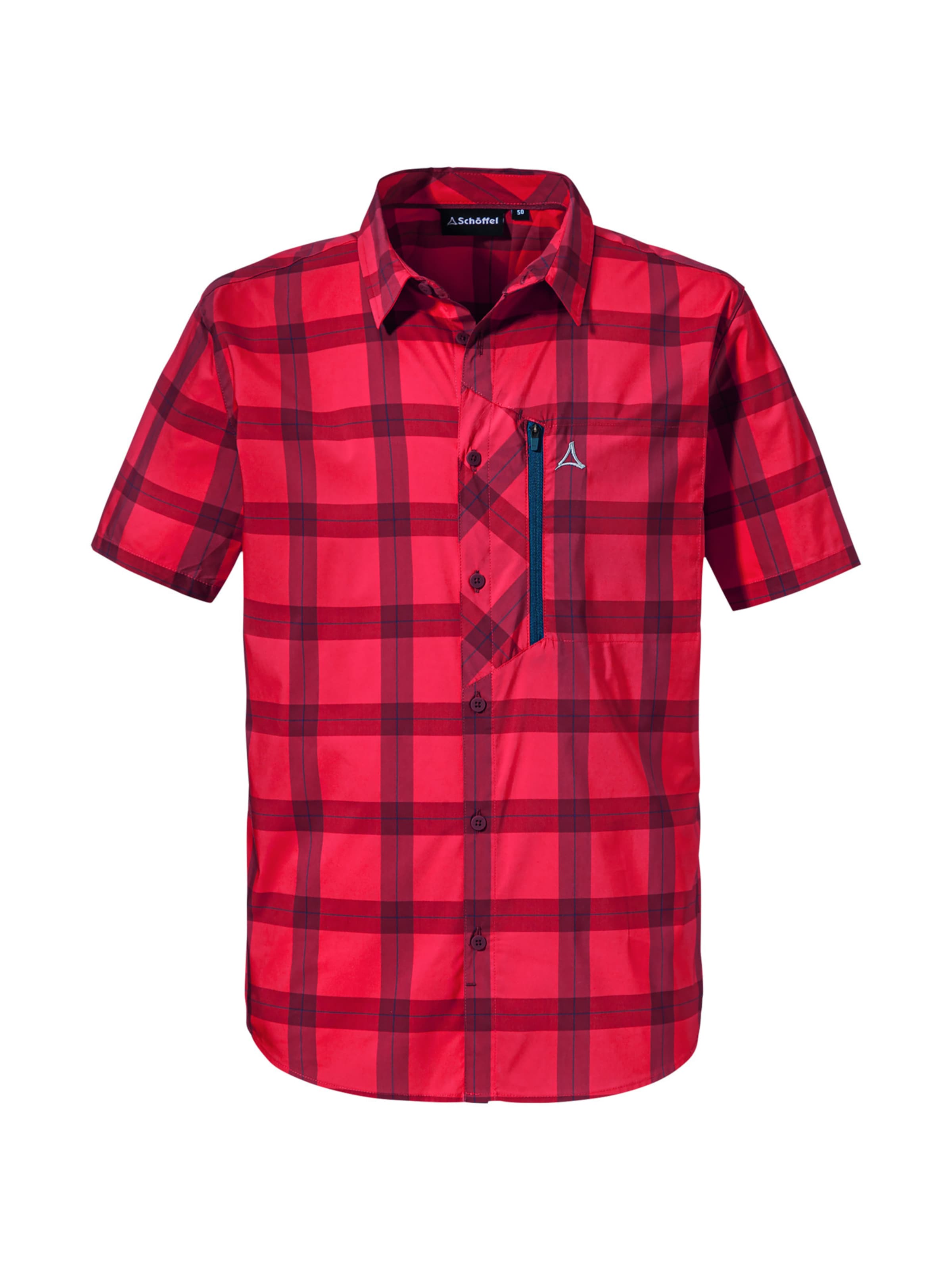 

Schöffel Рубашка 'Skallebo' Regular fit Athletic Button Up в светло-красном и темно-красном цвете
