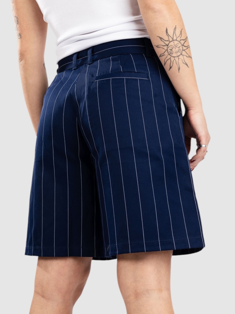 Шорты adidas Originals Pinstripe Shorts, nindig/owhite — фото 2