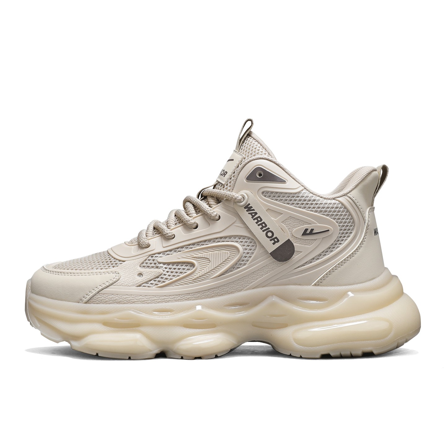 

WARRIOR Мужские бежевые кроссовки low top chunky с амортизацией, устойчивые к истиранию, дышащие и нескользящие