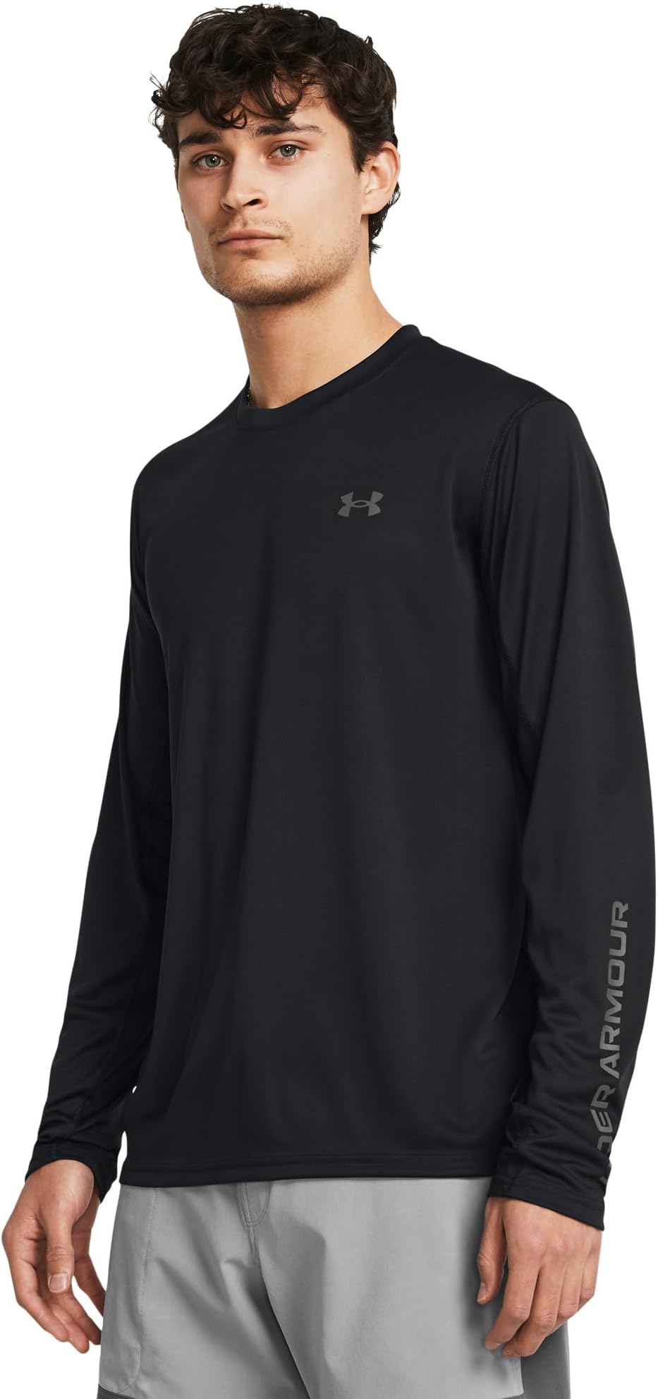 

Футболка Under Armour Drift Tide Knit Long Sleeve, цвет Black/Castlerock/Castlerock
