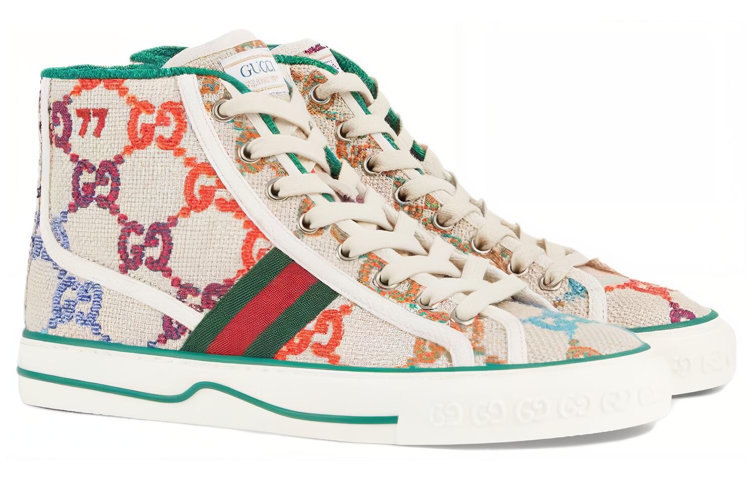 Кроссовки женские Gucci Tennis 1977, бежевый — фото 3