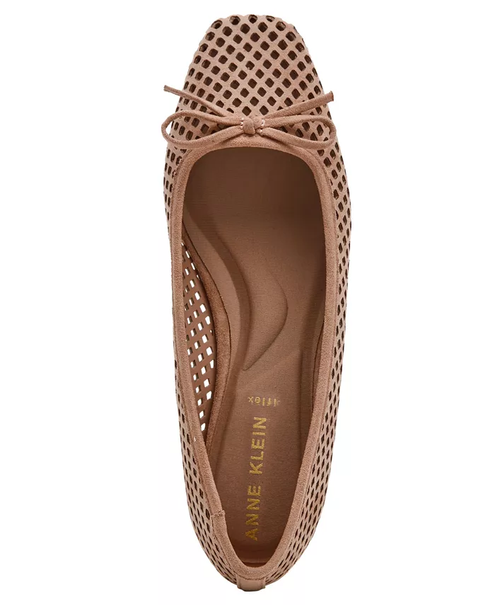 Женские балетки Aspen-P с мыском-сердечком Anne Klein, коричневый/бежевый — фото 4