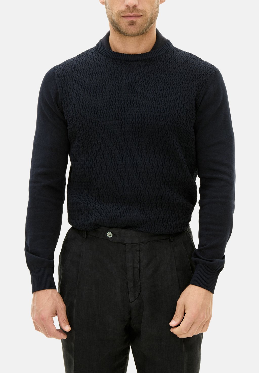 

Свитер BLAKE STRUCTURED ROUNDNECK Oscar Jacobson, темно-синий