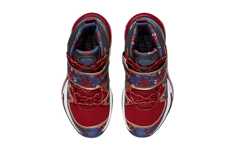 Детские баскетбольные кроссовки GS Mid-top Cinnabar Red/crimson Gold/black Lining Young — фото 4