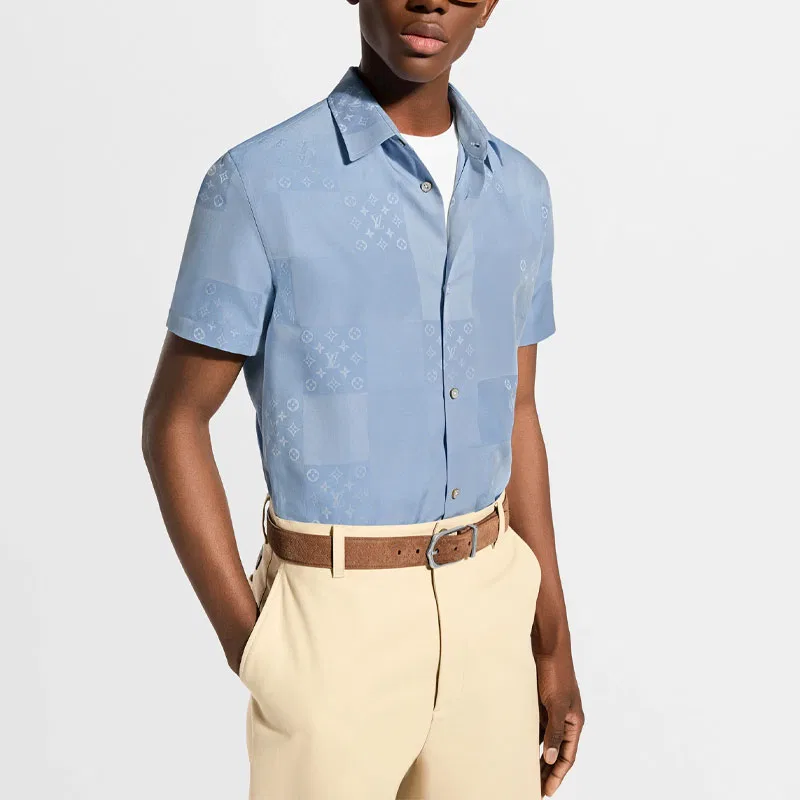 Рубашка синяя LOUIS VUITTON — фото 4