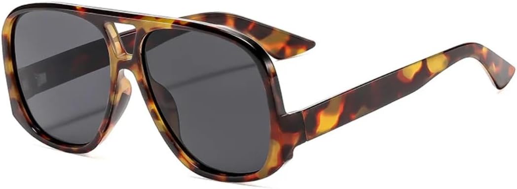 

Солнцезащитные очки с защитой от УФ-излучения UV400 | Увеличенная двойная перемычка | Сине-желтые | Для женщин и мужчин | Для занятий спортом на открытом воздухе и вождения DSVIGF, Leopard-black