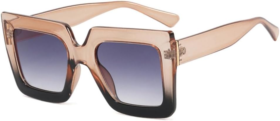 

Квадратные солнцезащитные очки большого размера для женщин, ретро-очки, модные солнцезащитные очки с плоской верхней частью, градиентные солнцезащитные очки, винтажные очки для женщин generic, C1-26723