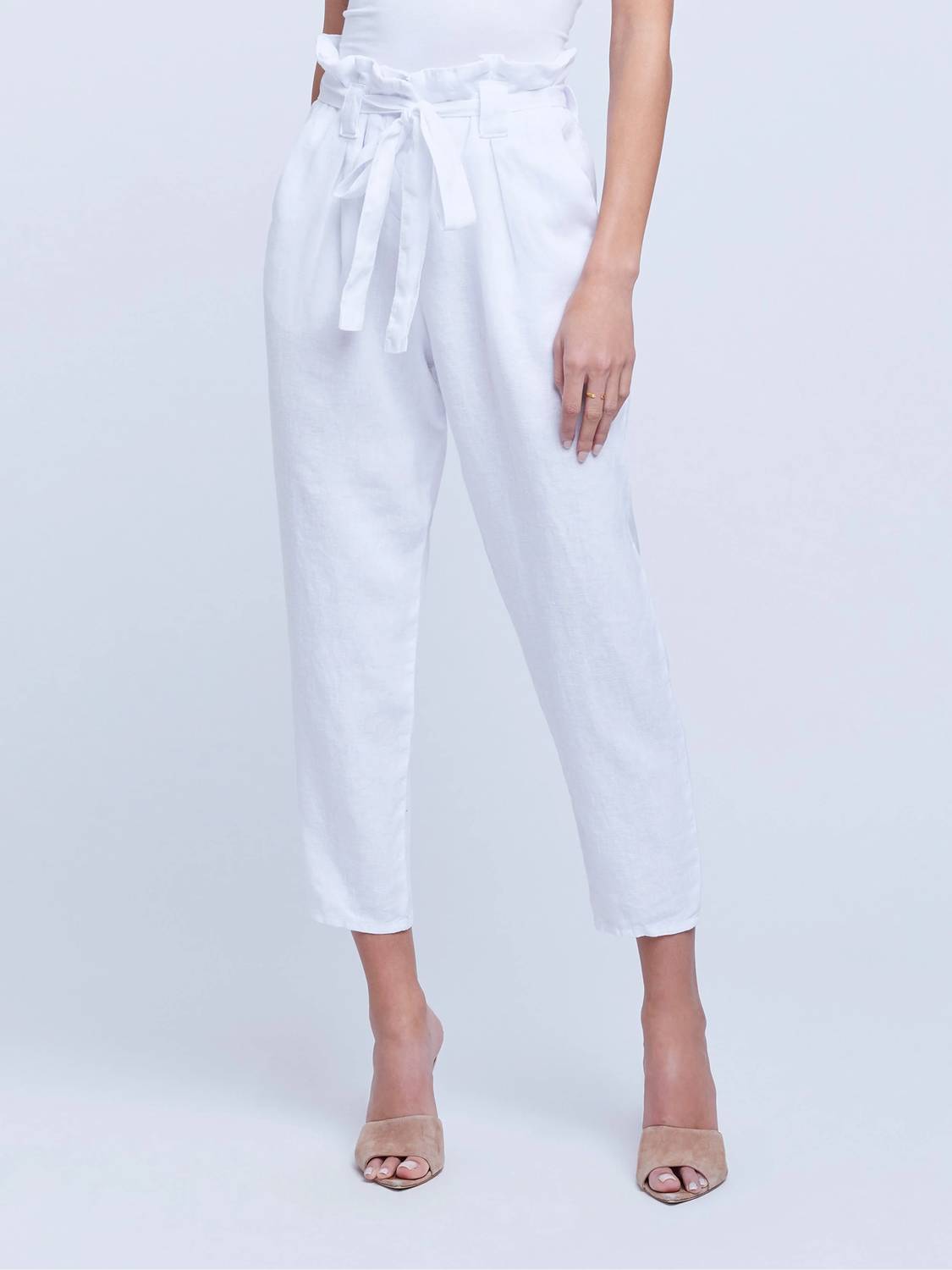 

Брюки Heather Paperbag в цвете Blanc L'Agence