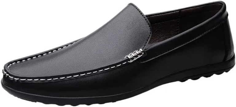 Мужские лоферы из экокожи, повседневные, Black UOPYNE
