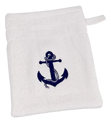 Мочалка Wash Mitt Anchor White Maritime 16 x 21 см Buddel Bini Versand