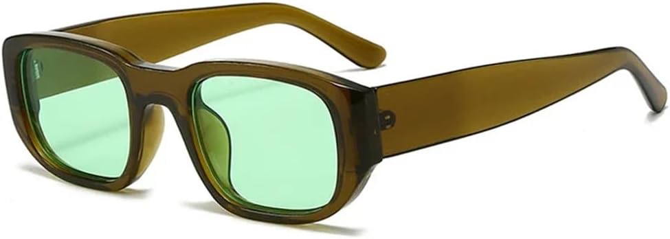 

Солнцезащитные очки в стиле панк конфетных цветов для мужчин и мужчин с защитой от УФ-излучения UV400, идеально подходят для путешествий на открытом воздухе и вождения UYPTK, Green Green