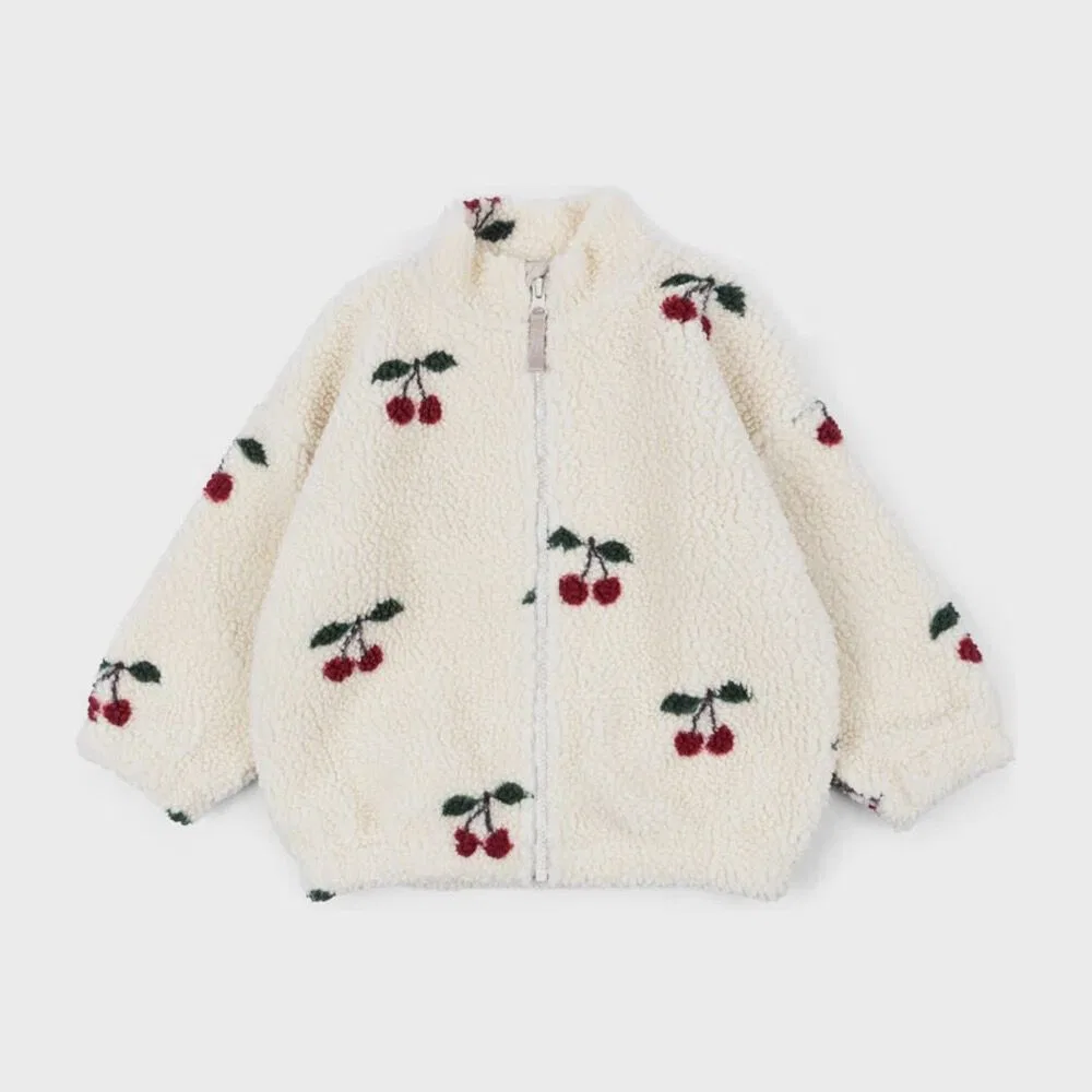 Детская флисовая куртка Cherry Judy Teddy вишнёвая от Konges Sloejd