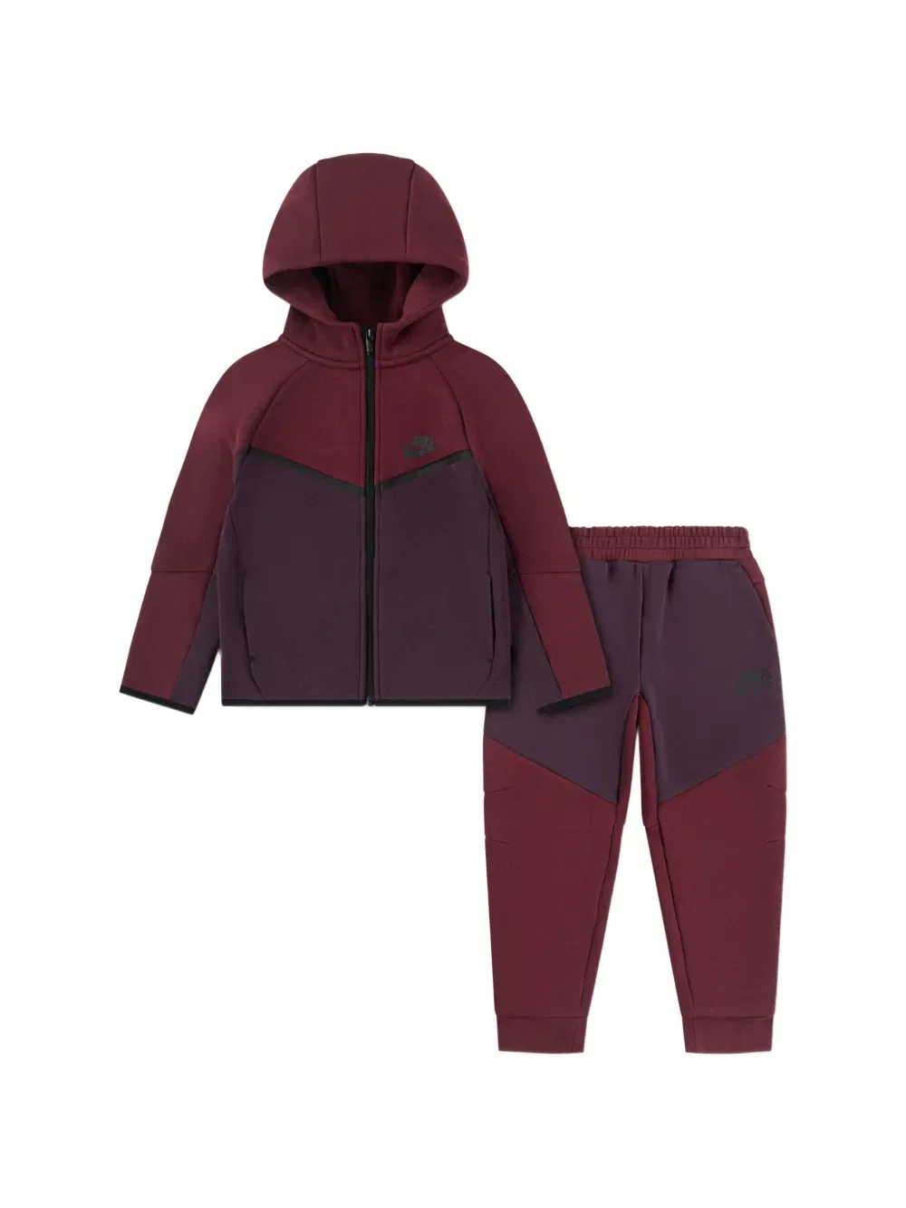 Спортивный костюм с капюшоном и логотипом Nike Kids, красный