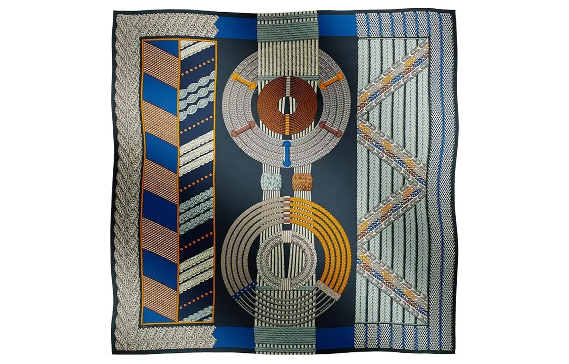 

HERMES Вязаный шарф унисекс разноцветный, Multicolor