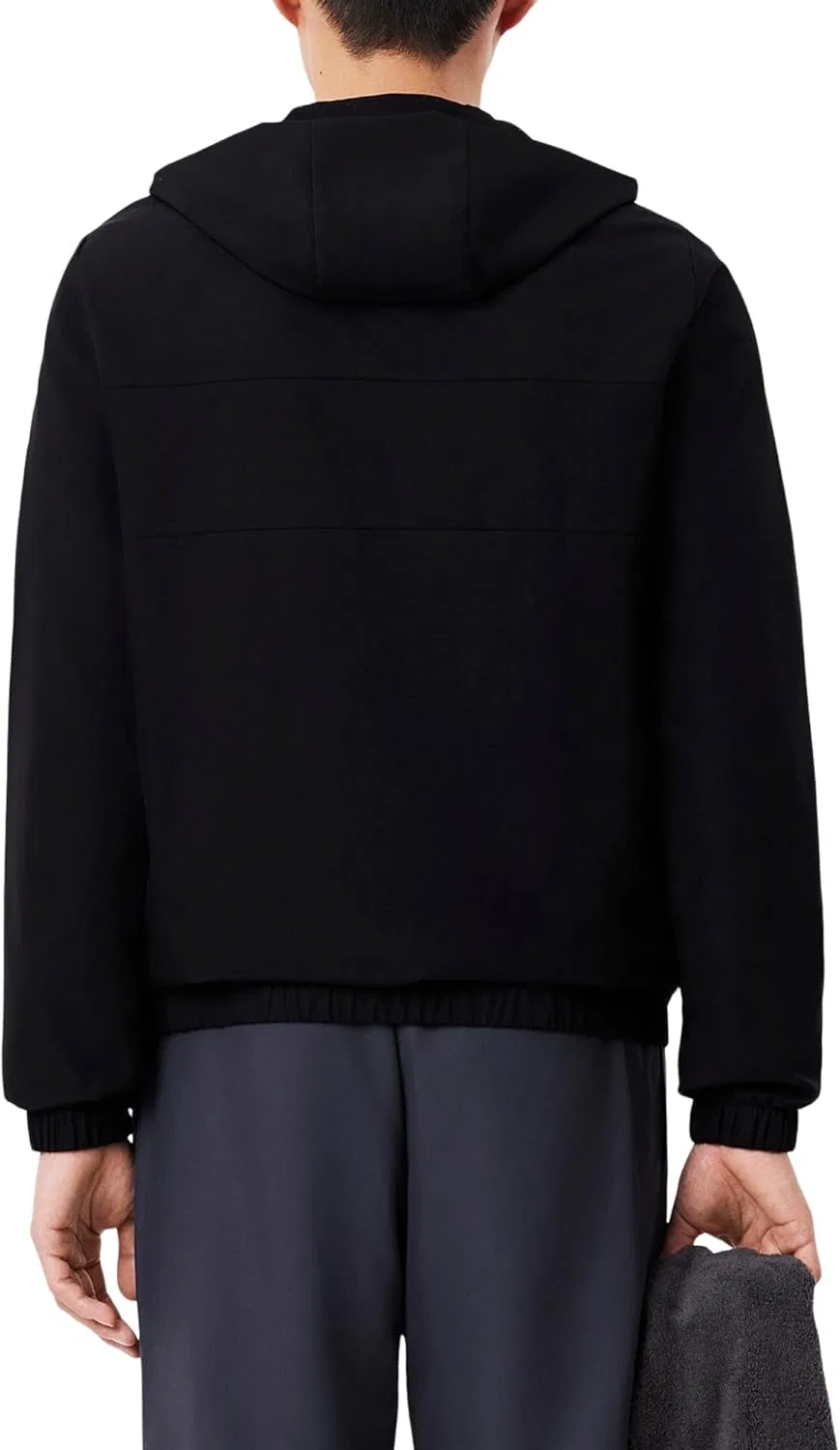 Легкая мужская куртка Lacoste на молнии, черный/черный/черный — фото 2