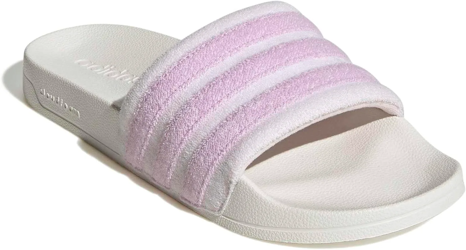 Шлепанцы Adidas unisex-adult Adilette Noshower, белый/сиреневый/розовый — фото 4