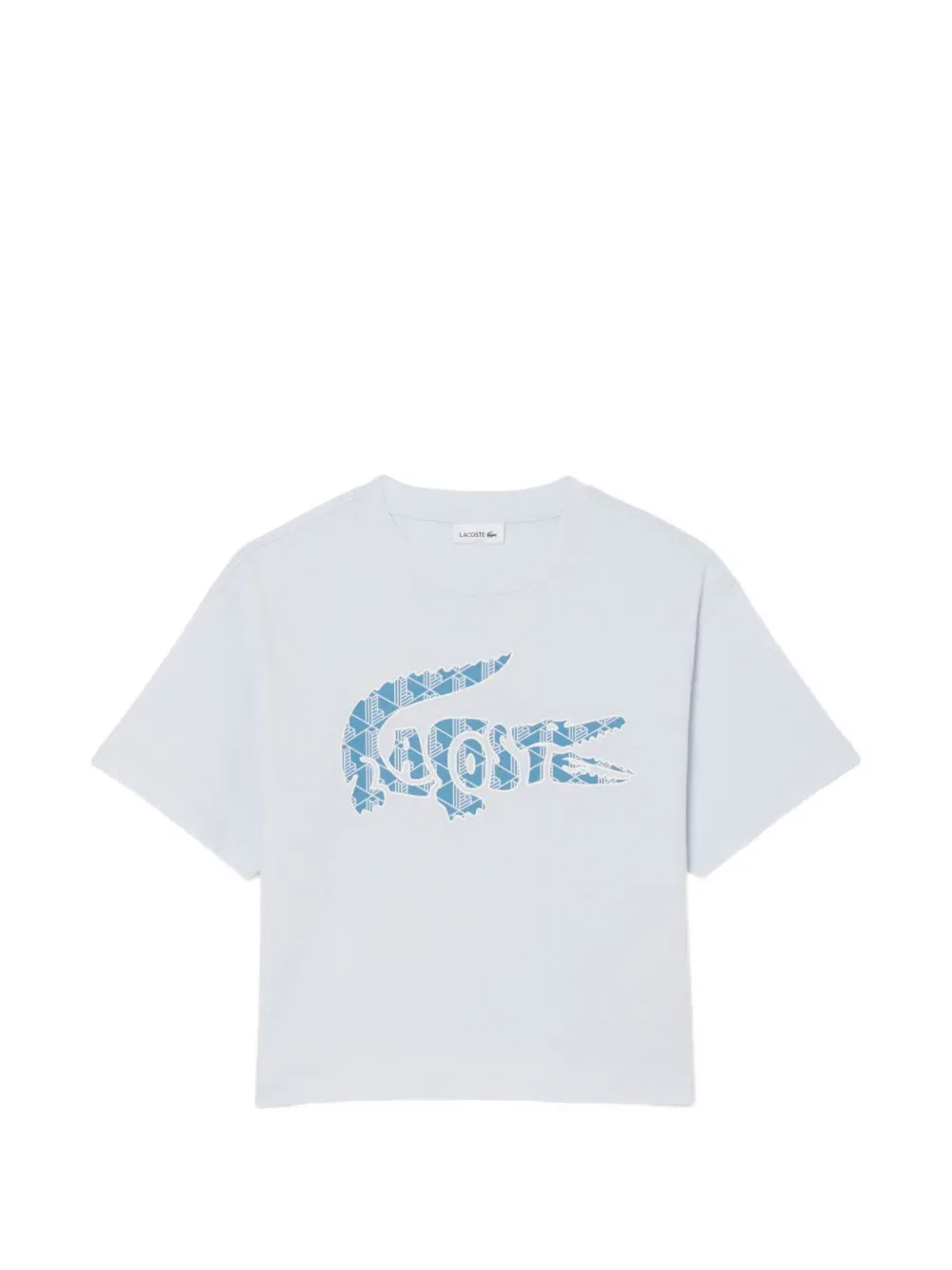 Футболка с круглым вырезом и графическим принтом Lacoste, белый