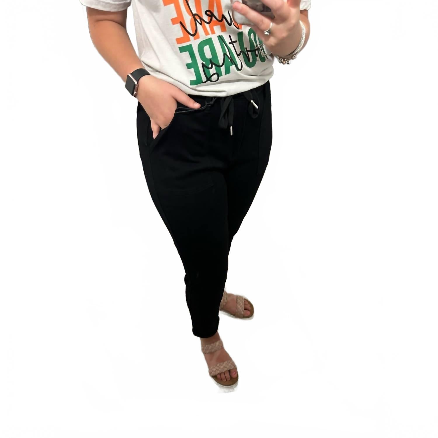 

Черные спортивные брюки с высокой талией Judy Blue, черный