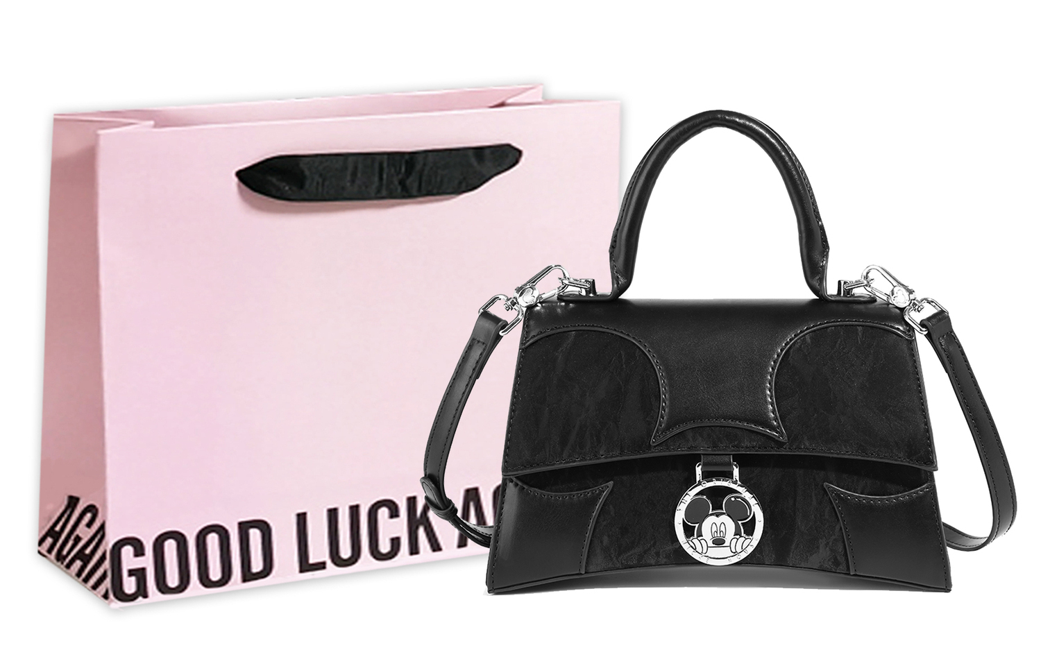 

Disney Женская сумка через плечо Розовая Черная, Black+Exquisite Shopping Bag A