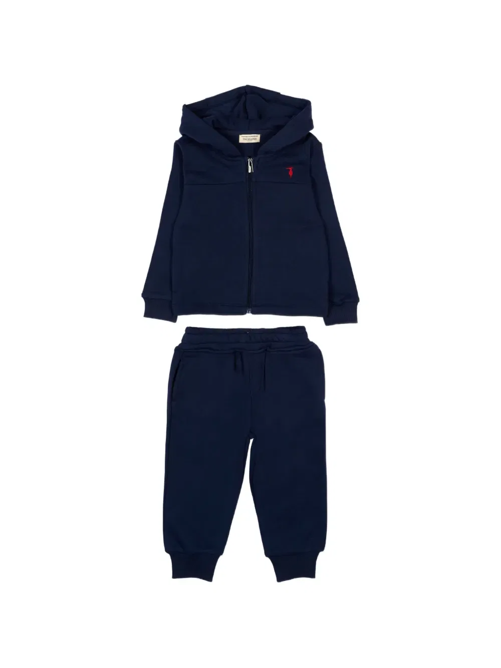 Спортивный костюм с капюшоном и застежкой-молнией Trussardi Junior, синий