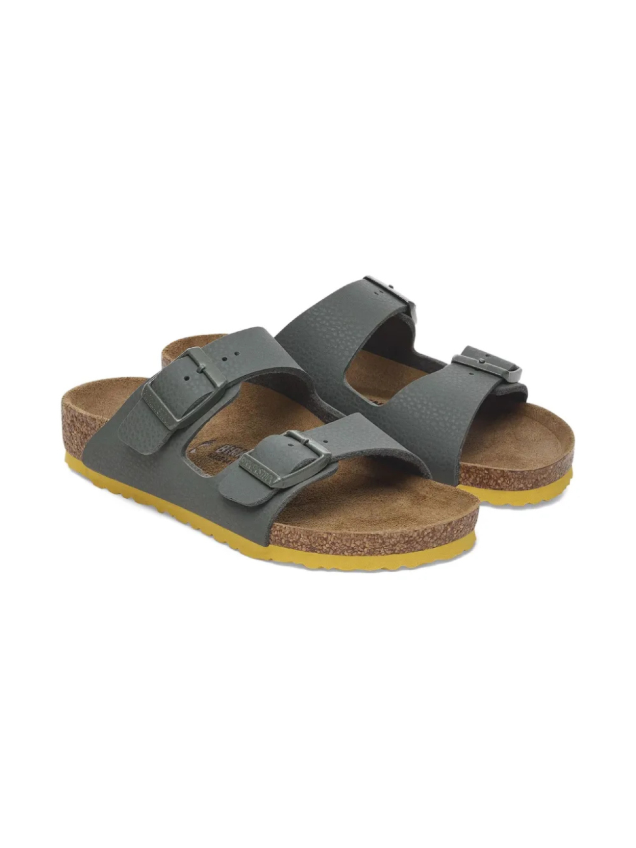 

Сандалии с двумя пряжками Birkenstock Kids, зеленый