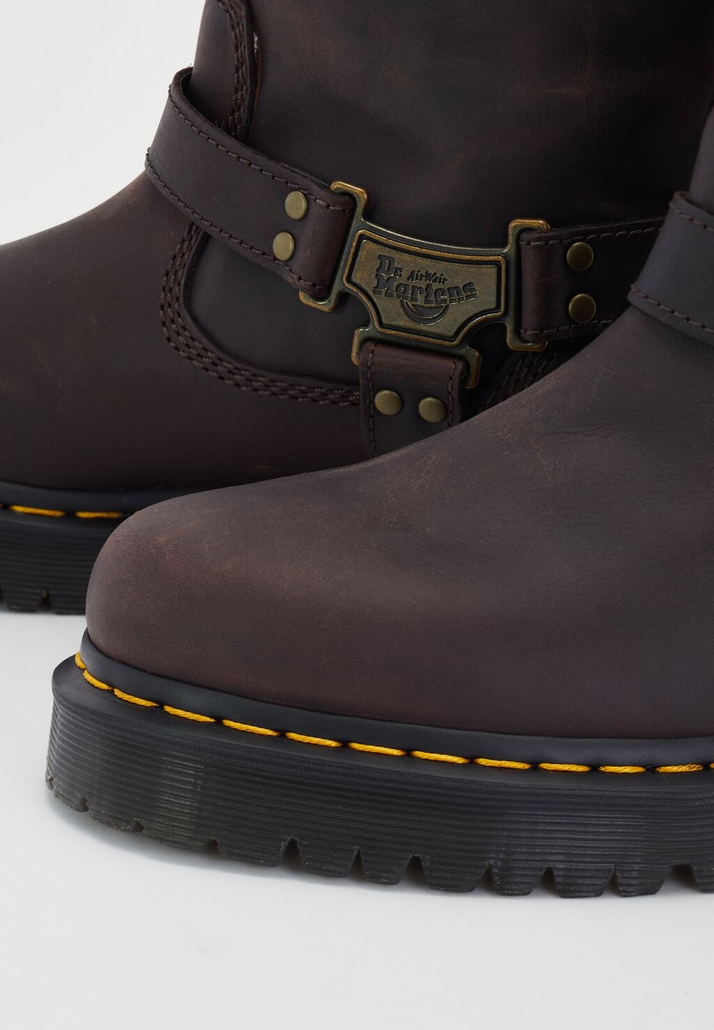 Байкерские сапоги Dr. Martens ANISTONE HI кожаные, темно-коричневый — фото 2