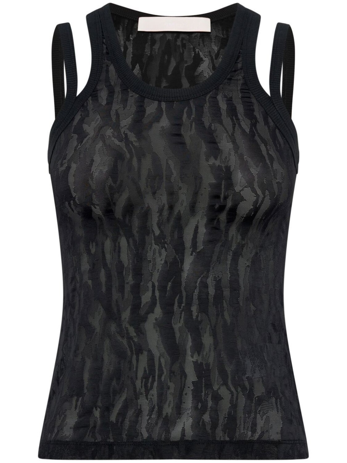 

Топ с камуфляжным принтом Dion Lee, черный