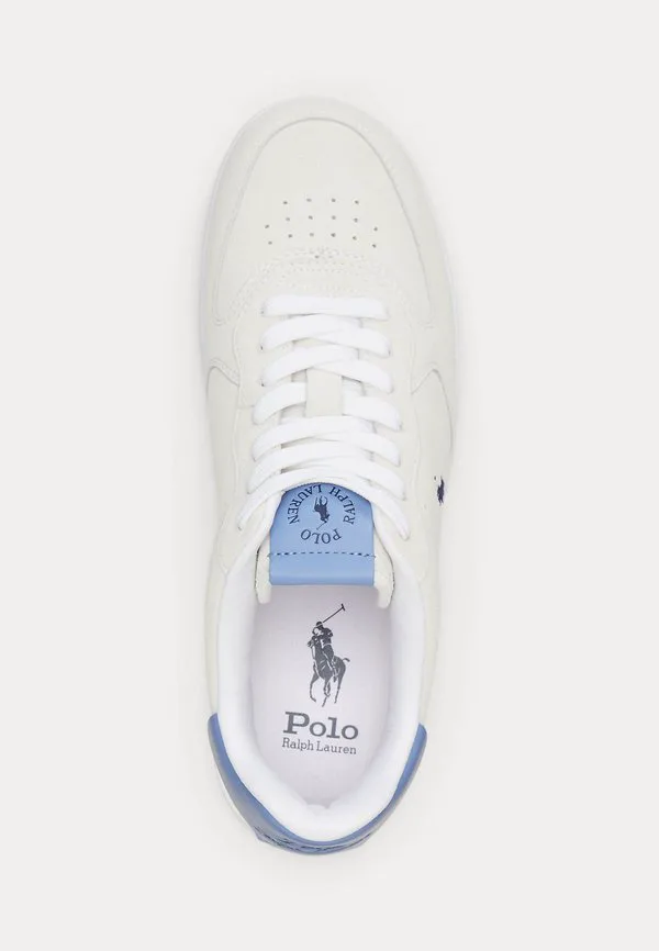 Замшевые кроссовки masters court Polo Ralph Lauren, Bianco/Campus Blue — фото 4