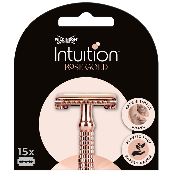 

Сменные лезвия для бритвы, 15 шт./1 упаковка. Wilkinson Intuition rose gold