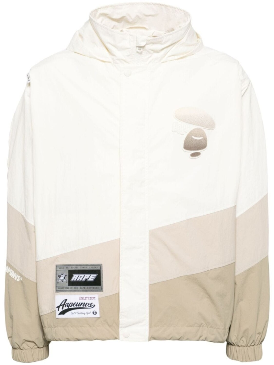 

AAPE BY *A BATHING APE куртка с нашивкой-логотипом, белый