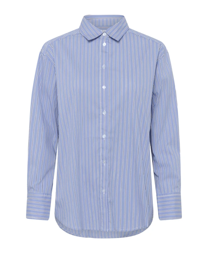 

Синяя баритоновая рубашка с воротником Saint Tropez, синий