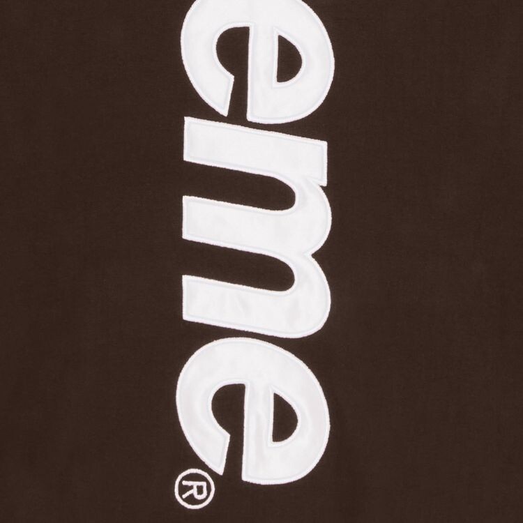 Толстовка Supreme Satin Appliqué Hooded Sweatshirt Brown, коричневый — фото 3