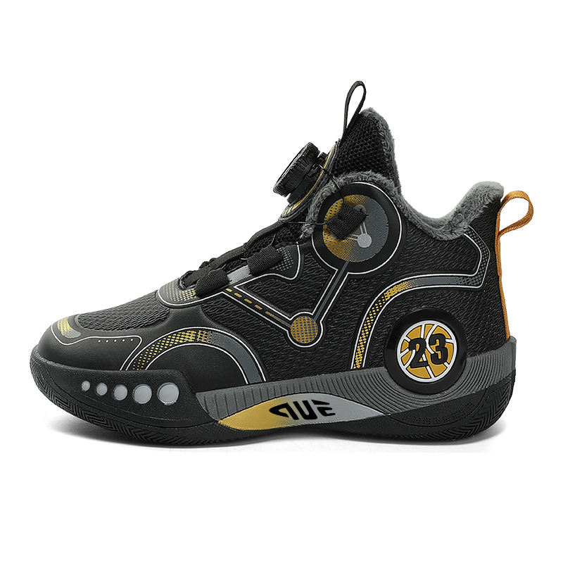 

Prince McQueen Антискользящие износостойкие баскетбольные кроссовки мид-топ Unisex - подкладка из флиса черный золотой, цвет Fleece-Lined Black Gold