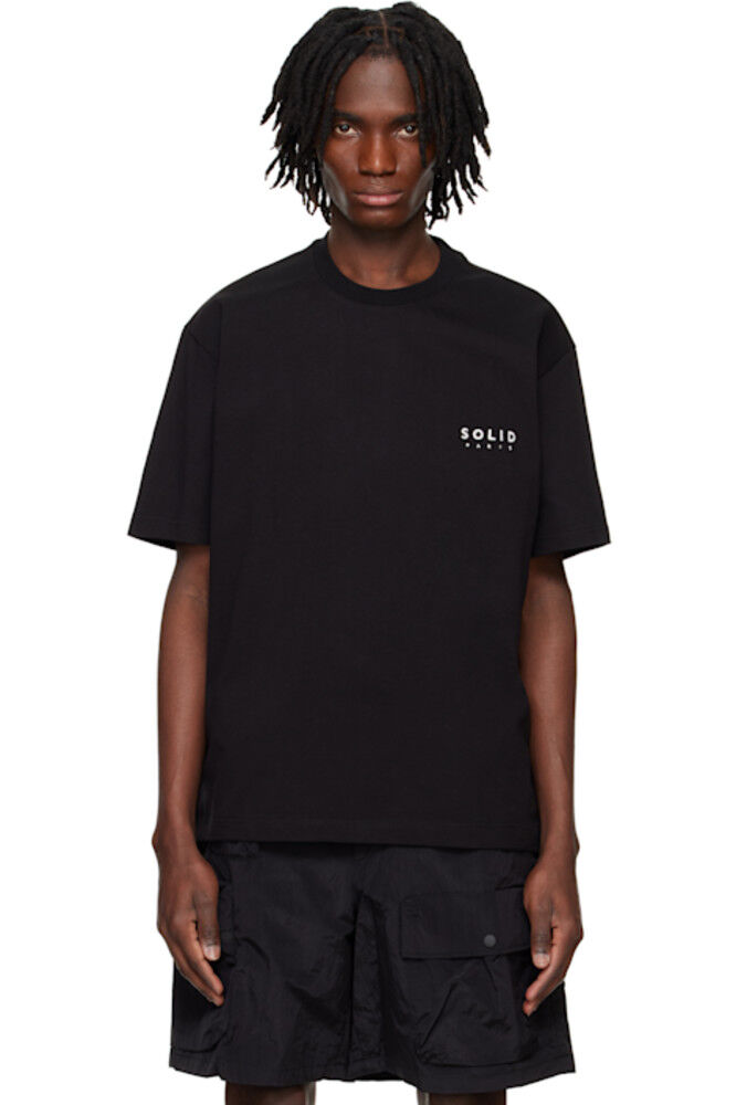 

Черная футболка «Париж» Solid Homme