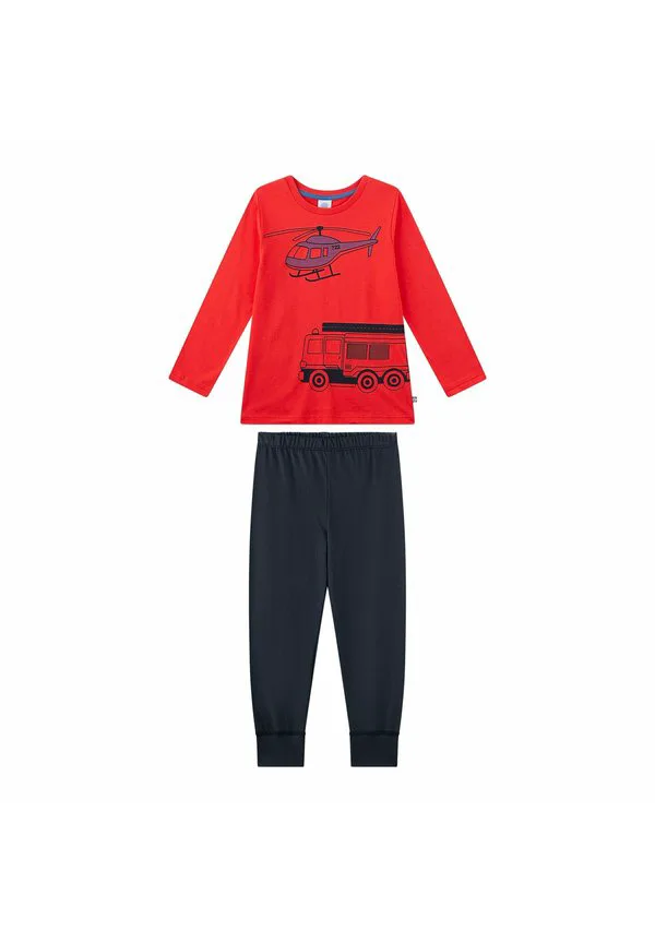 Schlafanzug, lang feuerwehr, пижама schlafanzug feuerwehr Sanetta, Rot Blau