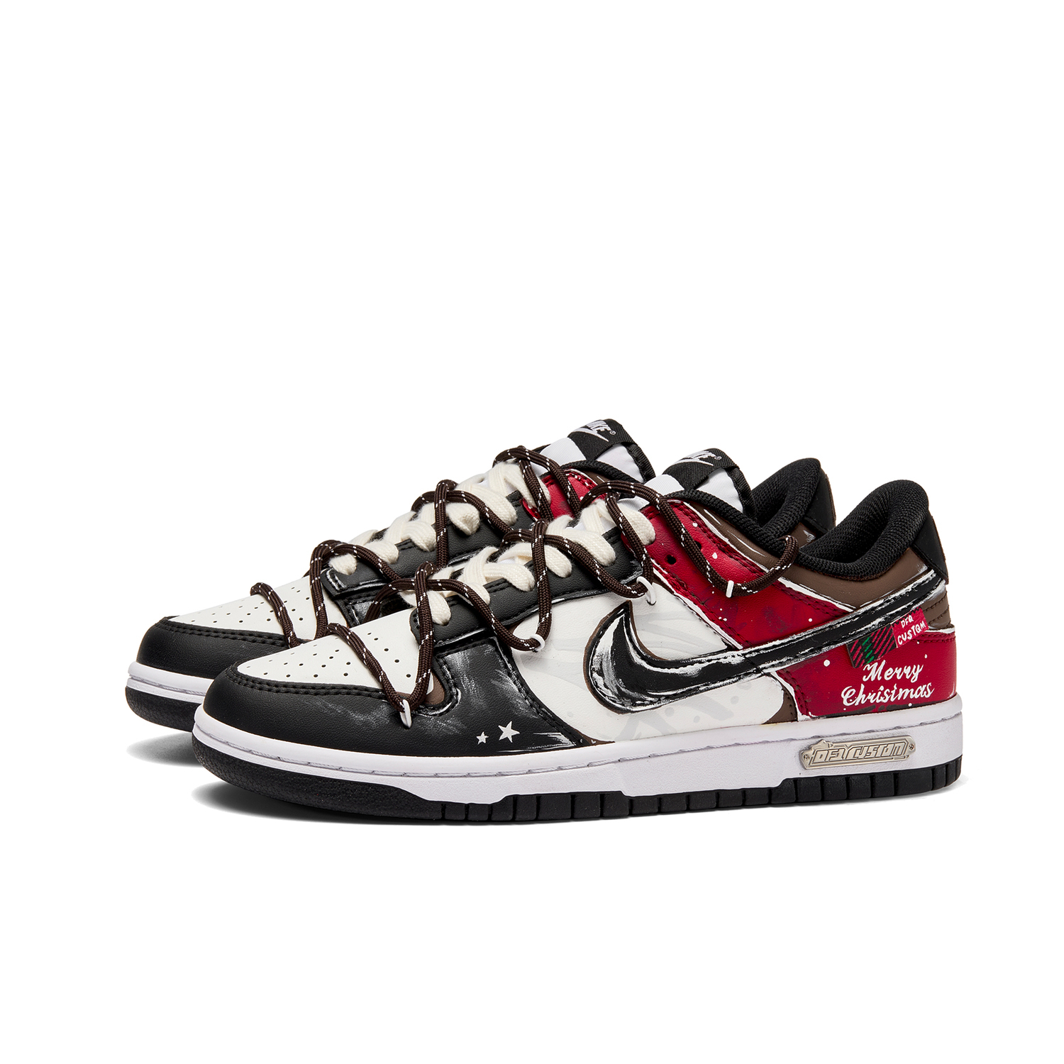 Nike Мужские низкие скейтбордные кроссовки Dunk Red Brown Wish, износостойкие и легкие, красного цвета — фото 4