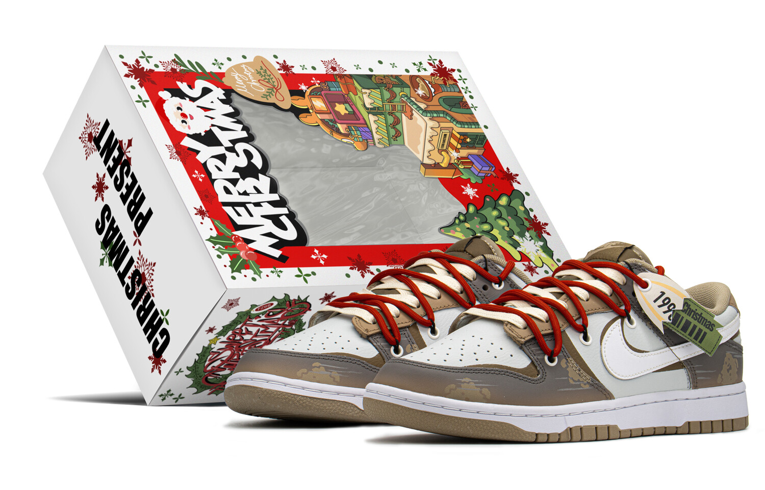 

Кроссовки Nike Dunk Skateboard Shoes Men Low-Top Ecru/Brown