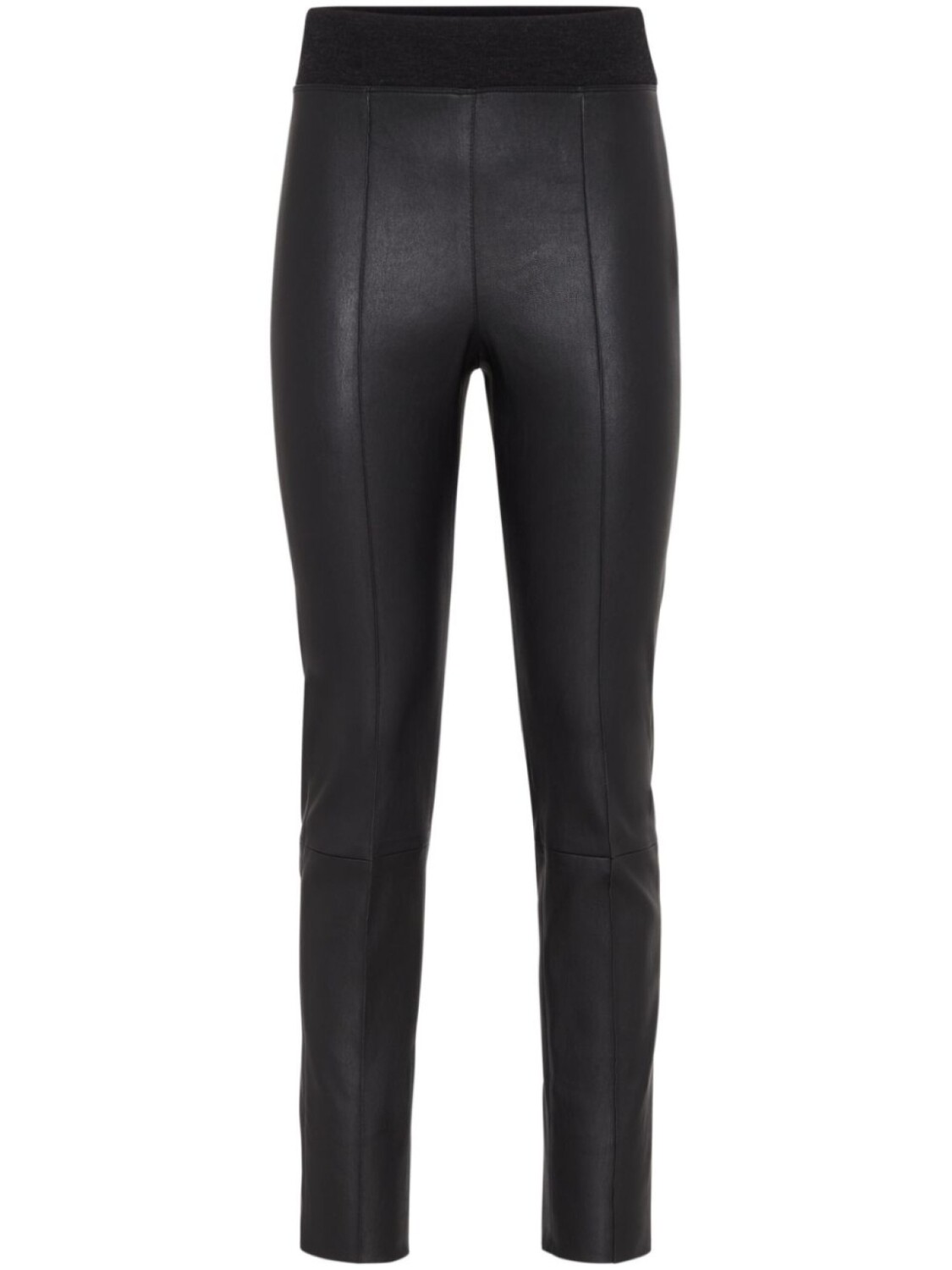 

Кожаные леггинсы Brunello Cucinelli, черный