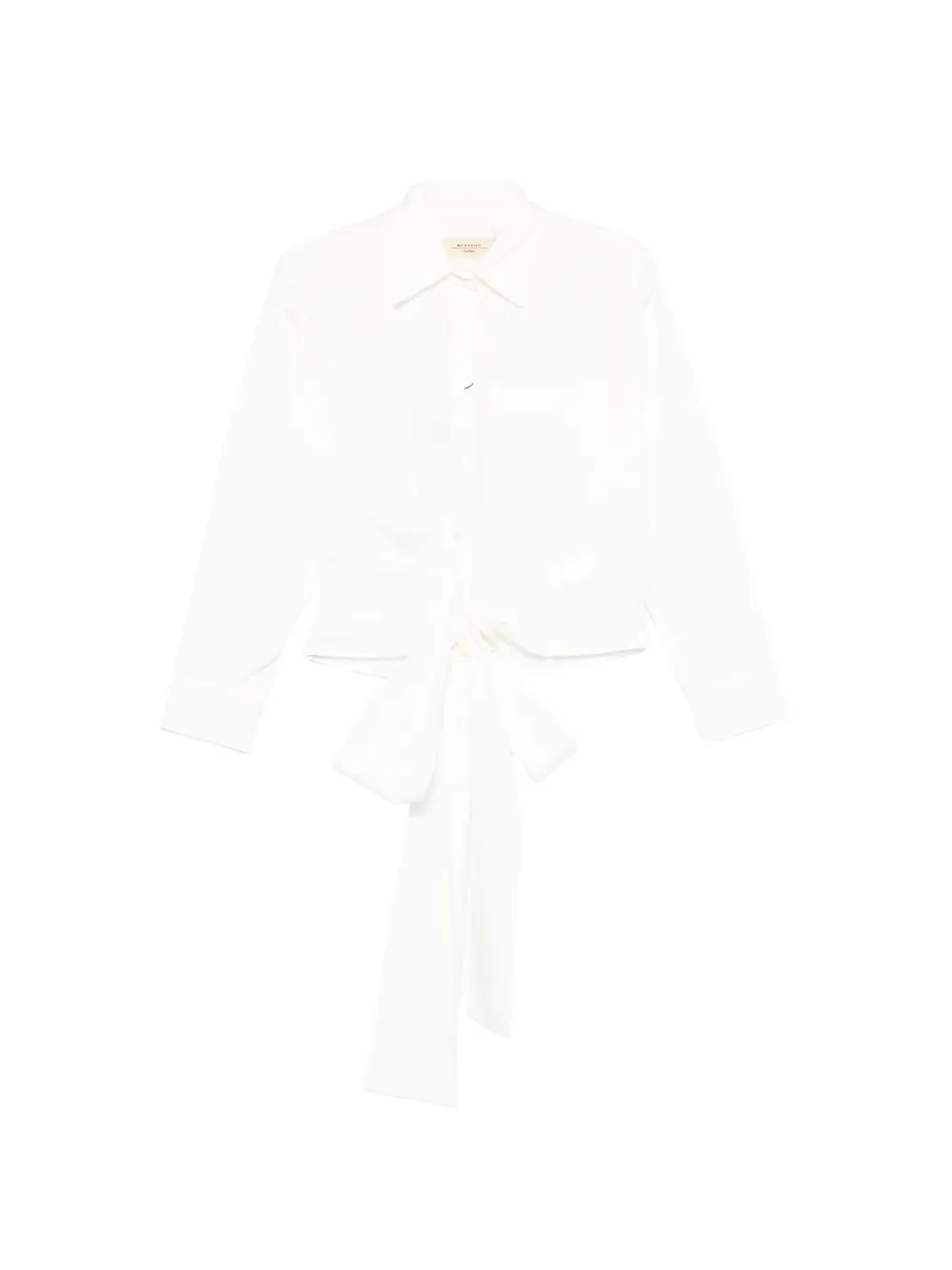 

Рубашка fresco с завязкой спереди Weekend Max Mara, белый