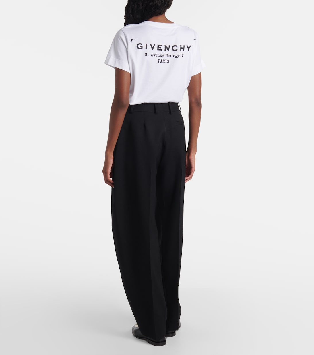 Широкие брюки Grain de Poudre из коконовой шерсти Givenchy, черный — фото 3