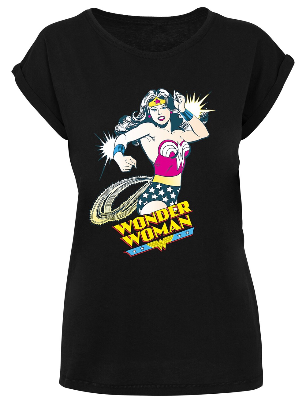 

Рубашка F4Nt4Stic DC Comics Wonder Woman Vintage Lasso, черный