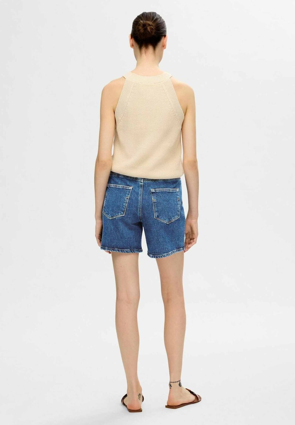 

Джинсовые шорты Selected Femme, синий деним