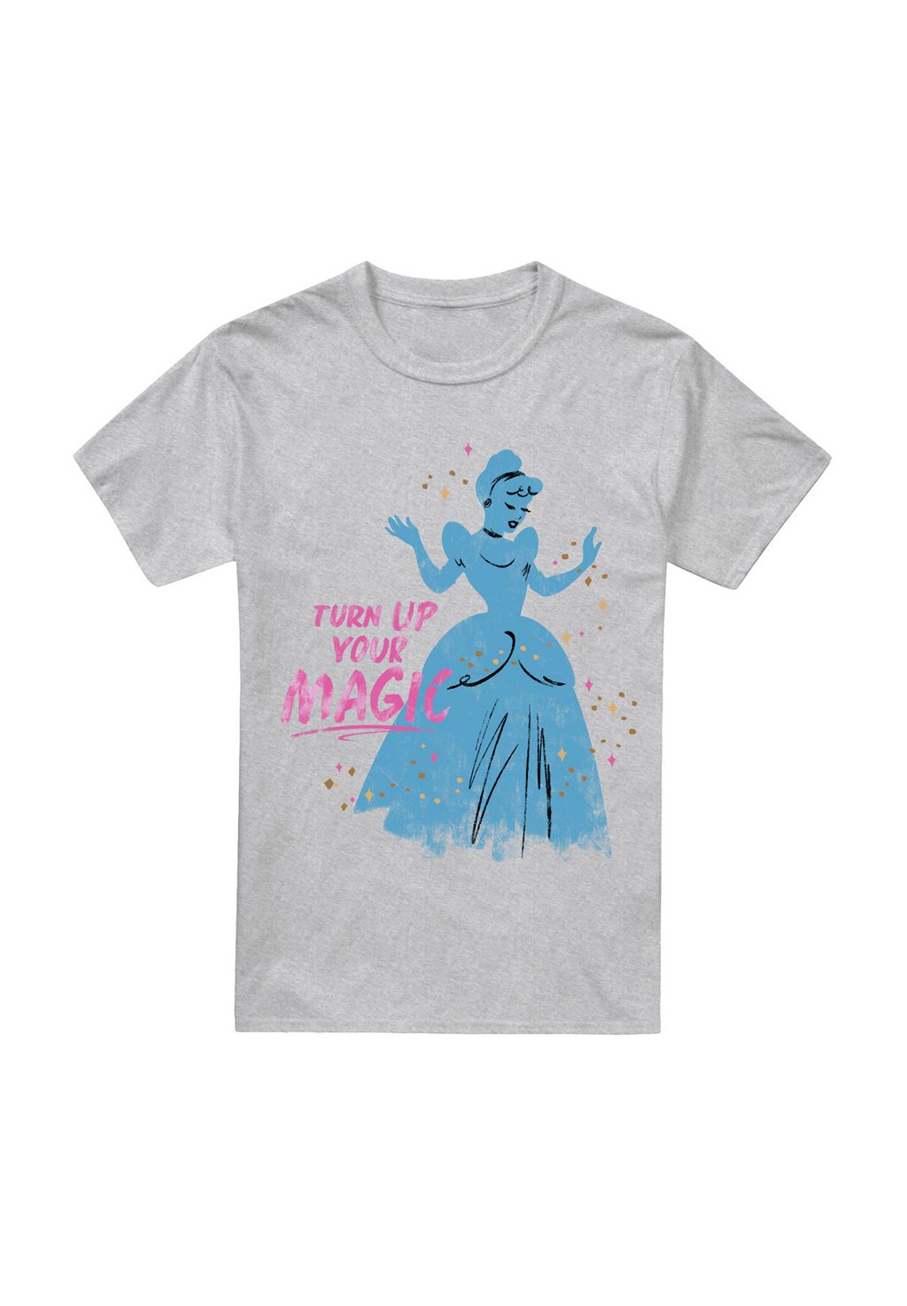 

Футболка с принтом CINDERELLA TURN UP YOUR MAGIC Disney, серый