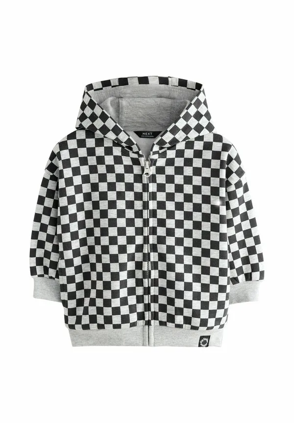 Свободная толстовка на молнии. Next, Black/White Checkerboard