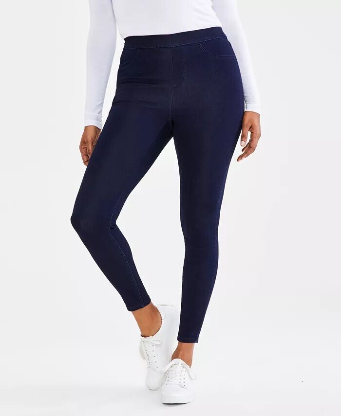 

Джеггинсы Petite Mid Rise Push On Style & Co, синий