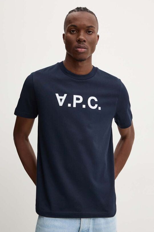 

Хлопковая футболка стандарт grand vpc GOTS A.P.C., темно-синий