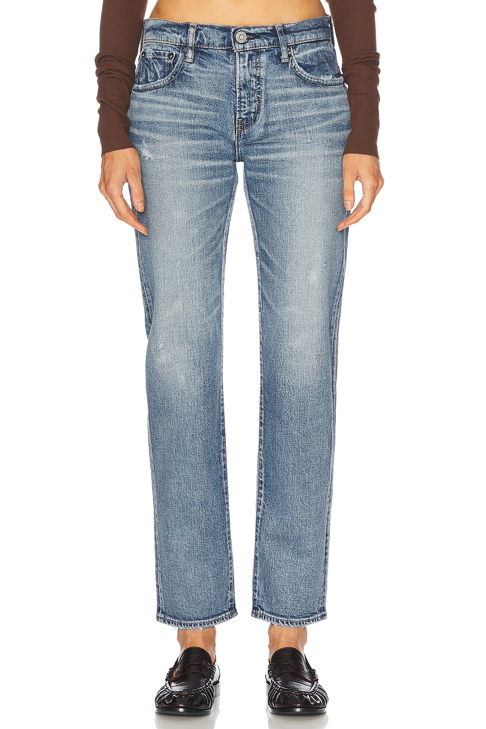 

Джинсы Linden Slim Straight Moussy Vintage, Light Blue
